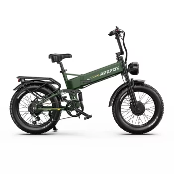   APEFOX RH20 – 20”-os összecsukható, kétmotoros elektromos fat bike, 1080 Wh akkumulátorral