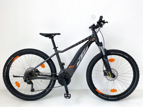 KTM Macina 571 27,5”-os elektromos kerékpár 500Wh, Shimano Alivio 9 fokozatú váltó, Suntour XCM teleszkóp, 43cm/S