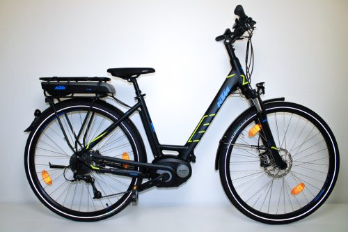 KTM Macina Fun 28"-os elektromos kerékpár 400 Wh, 9 fokozatú Shimano Deore váltó, Suntour NEX teleszkóp, 46cm/S