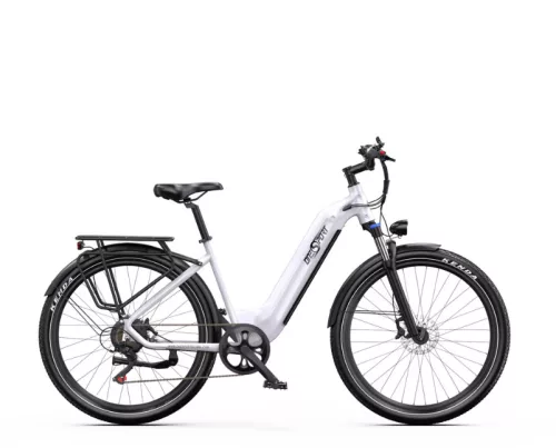 OneSport OT05 Fehér – 27,5"-os elektromos trekking kerékpár, 655,2 Wh akkumulátorral és 44 Nm nyomatékkal