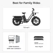 Fiido T2 Family Edition – 20"-os elektromos cargo kerékpár családi felszereltséggel, 998,4 Wh akkumulátorral és 200 kg teherbírással