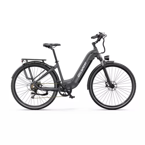 Onesport OT05 Pro Sötétszürke 28"-os elektromos kerékpár 900Wh, 1x7 fokozatú Shimano váltó, Teleszkóp