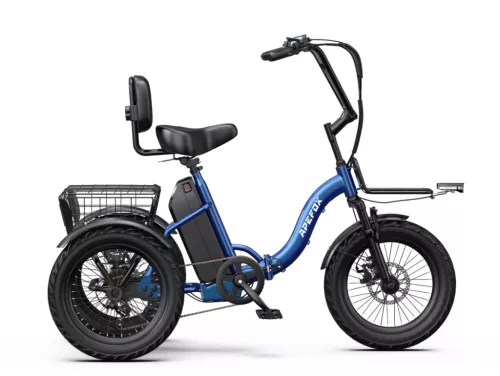 APEFOX RH30 – 18"-os összecsukható elektromos cargo tricikli, 720 Wh akkumulátorral és 65 Nm nyomatékkal
