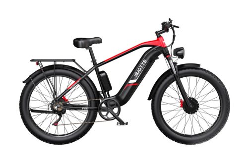 Duotts F26 Pro Fekete 26"-os elektromos kerékpár 960Wh, 1x7 fokozatú Shimano váltó, Teleszkóp, 46cm