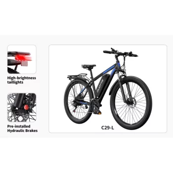   DUOTTS C29 L 29"-os elektromos kerékpár 720Wh, 21 fokozatú Shimano váltó, Teleszkóp