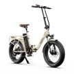 Onesport OT16 MAX Bézs 20"-os Összecsukható elektromos kerékpár, 48V 500W 1x7 fokozatú Shimano váltó