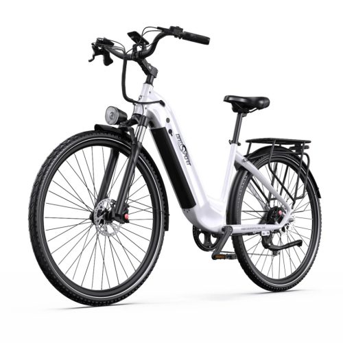 Onesport OT05 Pro Fehér 28"-os elektromos kerékpár 810Wh, 1x7 fokozatú Shimano váltó, Teleszkóp, 50cm