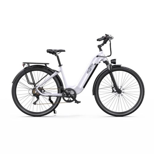 Onesport OT05 Pro Fehér 28"-os elektromos kerékpár 810Wh, 1x7 fokozatú Shimano váltó, Teleszkóp