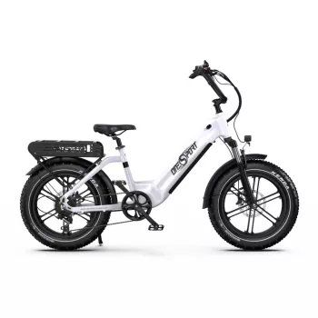   Onesport OT08 Pro Fehér 20"-os elektromos kerékpár 2*850Wh, 1x7 fokozatú Shimano váltó, Teleszkóp