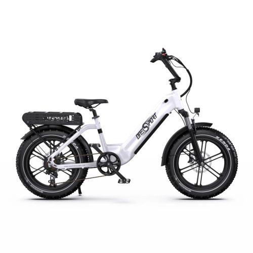 Onesport OT08 Pro Fehér 20"-os elektromos kerékpár 2*850Wh, 1x7 fokozatú Shimano váltó, Teleszkóp