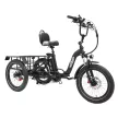 Onesport OT30 Fekete 20"-os elektromos kerékpár 625Wh, 1x7 fokozatú Shimano váltó, Teleszkóp