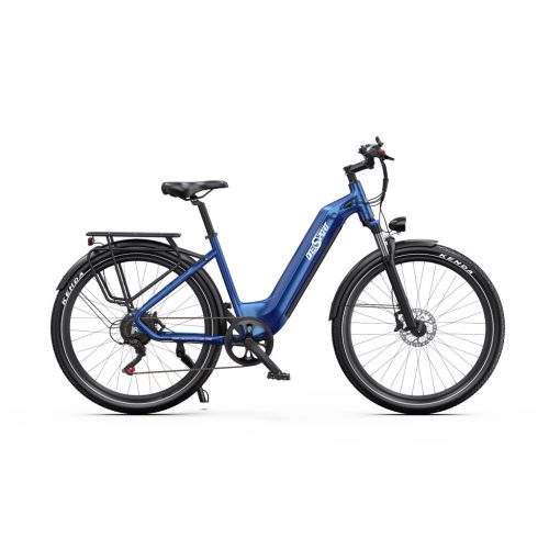 Onesport OT05 Kék 27,5"-os elektromos kerékpár 810Wh, 1x7 fokozatú Shimano váltó, Teleszkóp